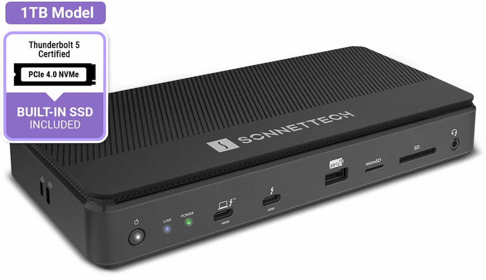 Sonnet Echo 13 Thunderbolt 5 Dock with SSD Storage (1TB-4TB), 140W Power, Mac/Windows/iPad Pro Compatible Sonnet Echo 13 Thunderbolt 5 Dock with SSD Storage (1TB-4TB), 140W Power, Mac/Windows/iPad Pro Compatible